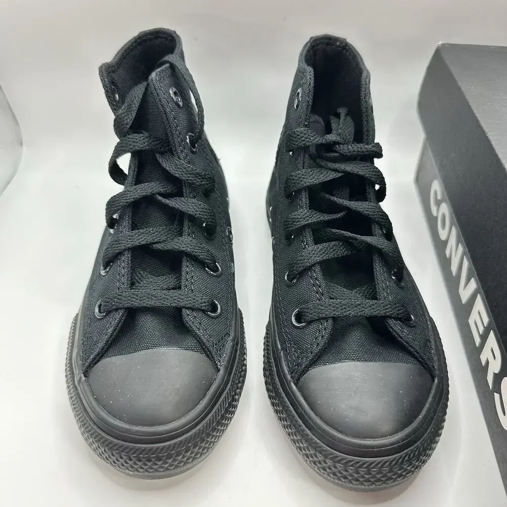 Converse Chuck Taylors All Star High Top Black Shoes Size 12 Youth - New